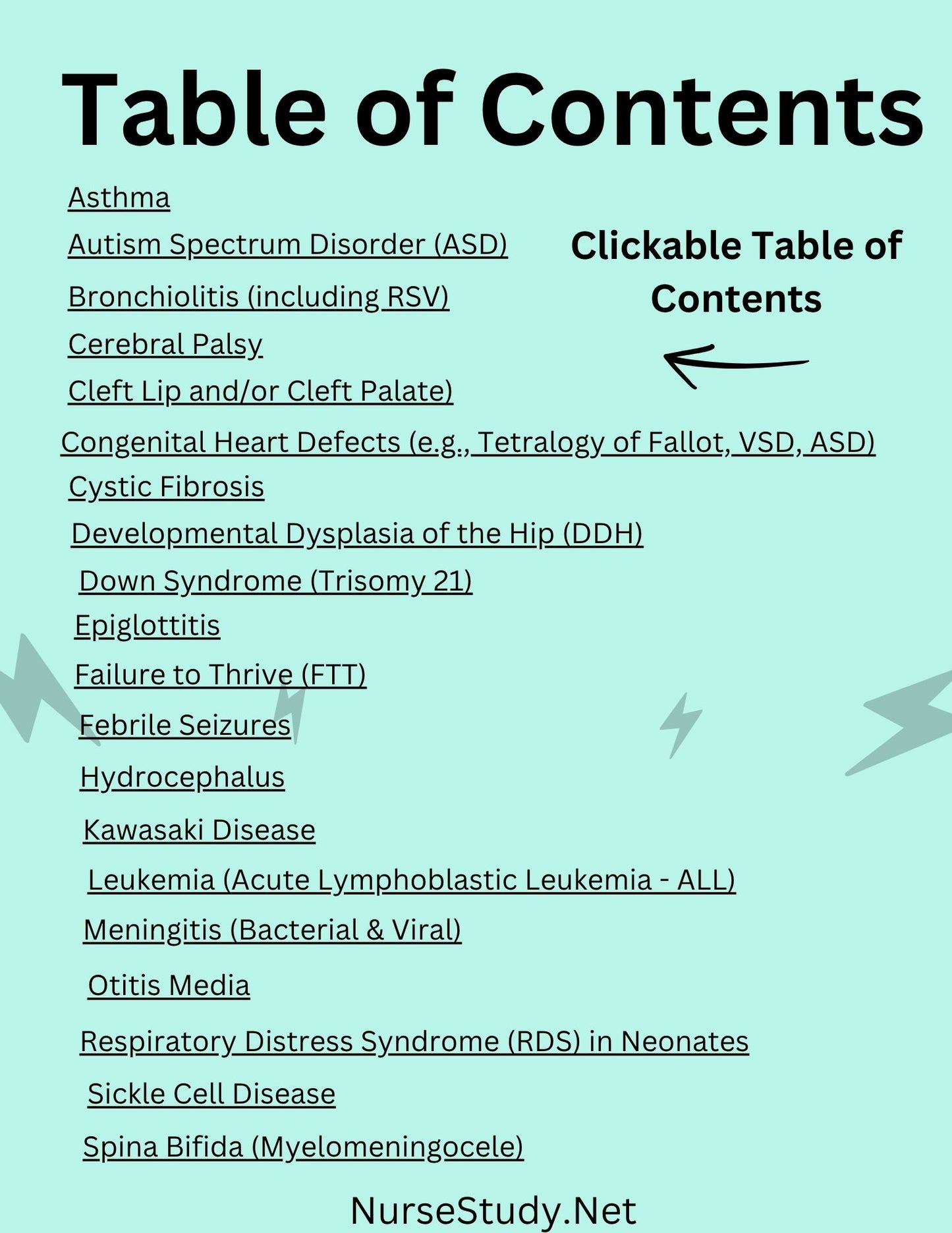 Pediatric Nursing Care Plan Bundle | 20 Printable NCLEX Care Plans PDF | Nursing Student Notes | Med Surg Pediatric Study Guide