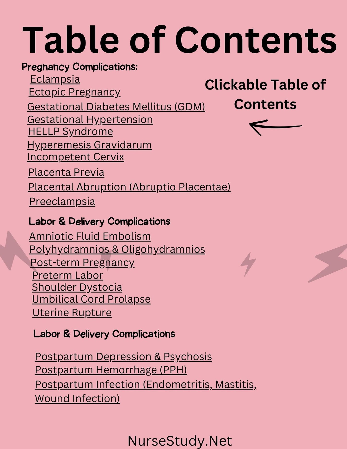 20 Maternity Nursing Care Plans Bundle NCLEX RN PN Study Guide Nursing Student Digital Download Maternal Care Plan Pack