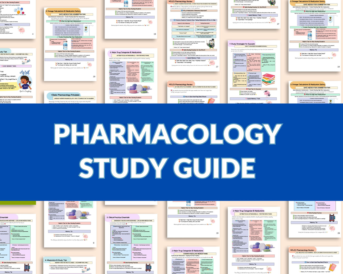 Pharmacology Nursing Study Guide | Pharmacy Notes for Students | Pharmacology Student Study Guide