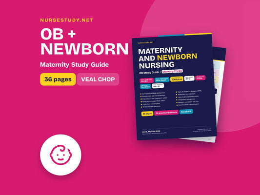 Maternity Nursing Study Guide PDF | OB Nursing Notes | Labor, Postpartum and Newborn | Fetal Monitoring | NCLEX Review |