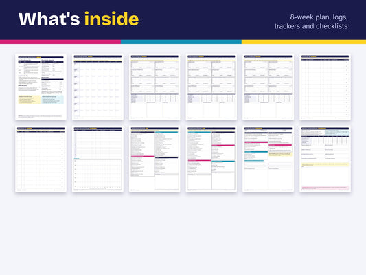 NCLEX Study Planner | 8 Week Nursing Board Exam Study Schedule | Fillable Printable Planner for RN and PN | Study Tracker