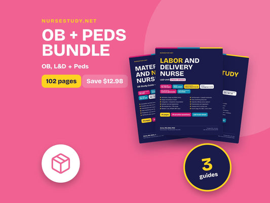 Maternity, Labor and Delivery and Pediatric Nursing Bundle PDF | OB and Peds Study Guides | Fetal Monitoring, Newborn | 