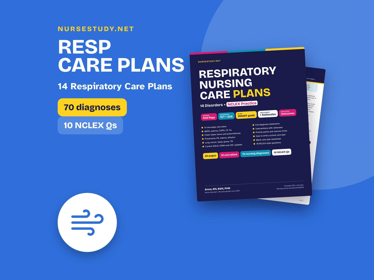 Respiratory Nursing Care Plans PDF | 14 Lung Disorder Care Plans | Nursing Diagnosis, Interventions, Rationales | NCLEX 