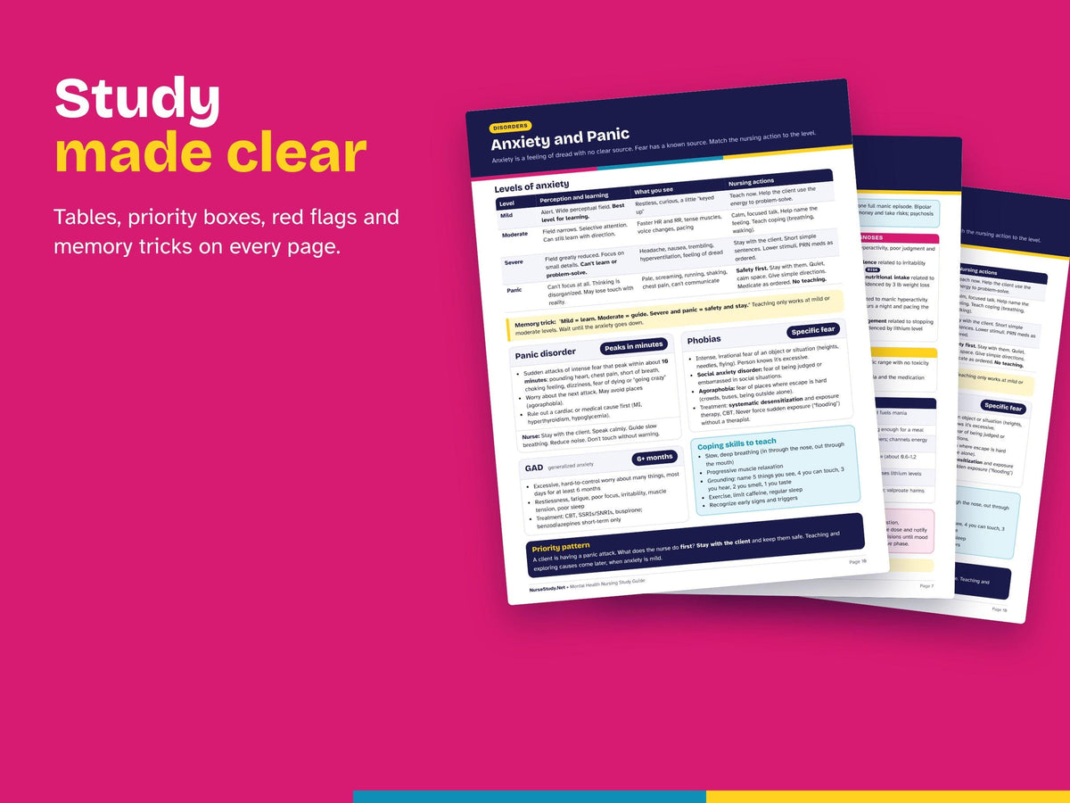 Mental Health Nursing Bundle PDF | Mental Health Nursing Study Guide + Mental Health Nursing Care Plans | NCLEX Study Guide | Hyperlinked