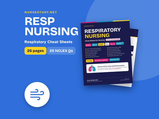 Respiratory Nursing Cheat Sheets Hyperlinked PDF | Breath Sounds, Oxygen Devices, Chest Tubes, Ventilators | COPD Asthma