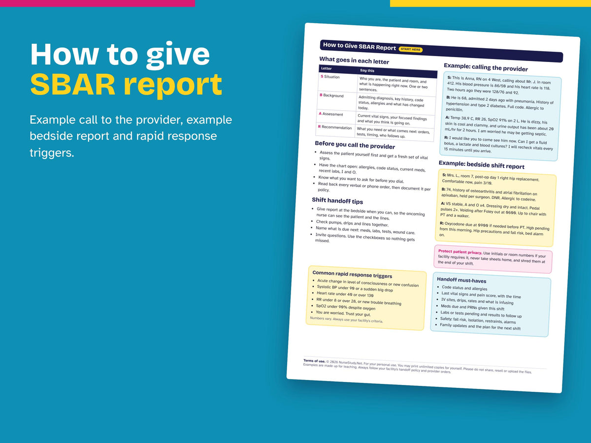 SBAR Nurse Report Sheet | Nursing Handoff Template | Fillable PDF Shift Report | SBAR Communication Guide | Nurse Brain Printable