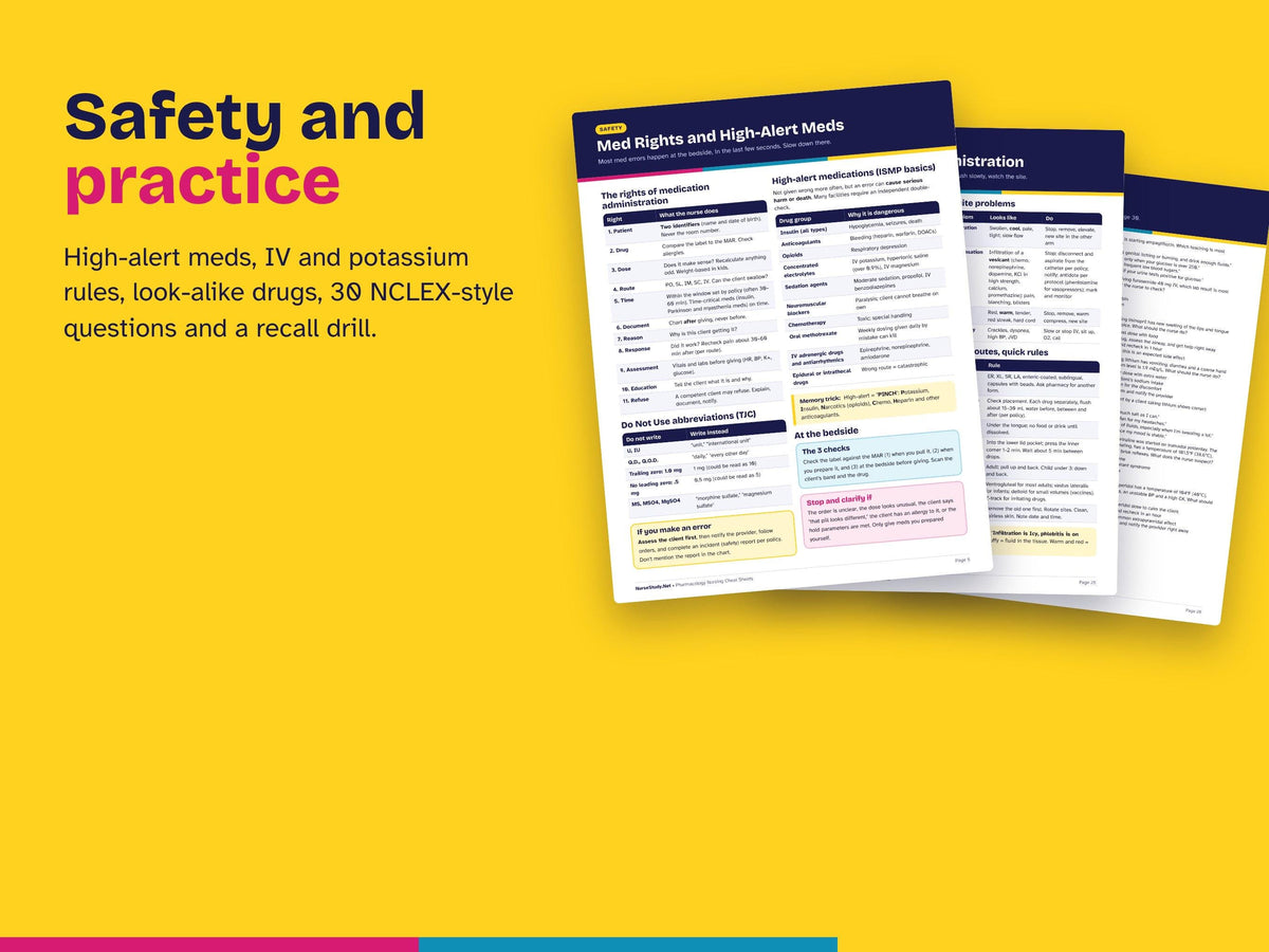 Pharmacology Nursing Cheat Sheets PDF | Drug Endings, Antidotes, Drug Levels, Insulin Chart | Nursing Pharm Study Guide | NCLEX Review