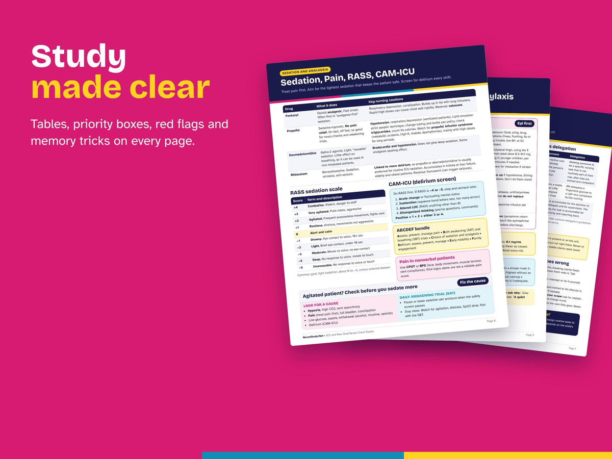New Grad Nurse Bundle PDF | ICU, ER, Prioritization, Lab Values, Report Sheets, Badge Cards | Hyperlinked Printable Nursing Notes