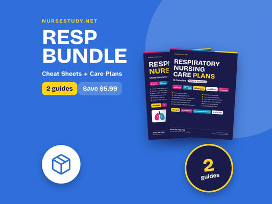 Respiratory Nursing Bundle PDF | Respiratory Nursing Cheat Sheets + Respiratory Nursing Care Plans | NCLEX Study Guide |