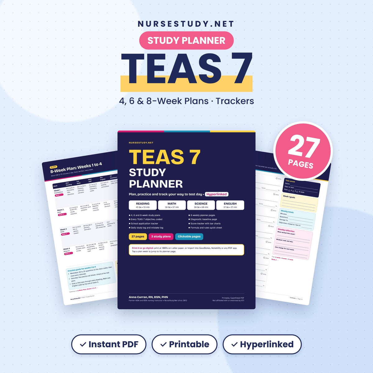 TEAS 7 Study Planner PDF
