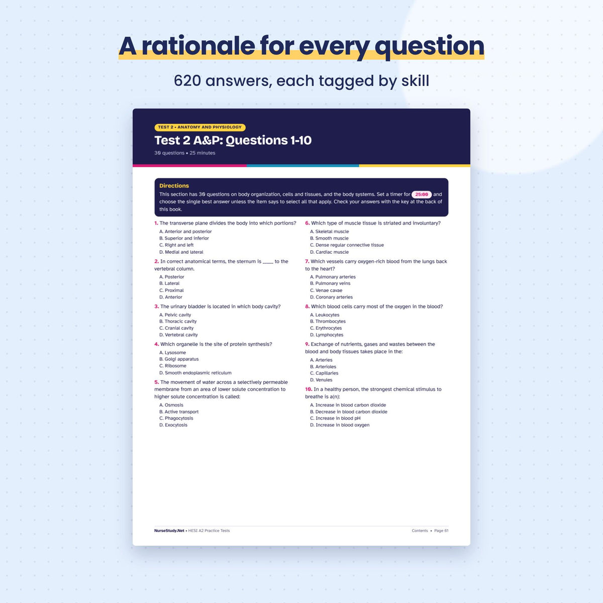 A rationale for every question