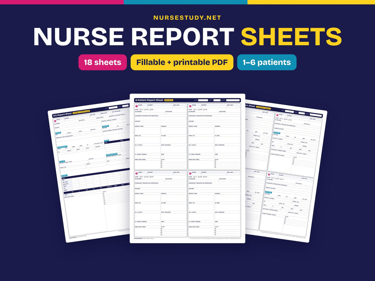 Nurse Report Sheets Mega Bundle